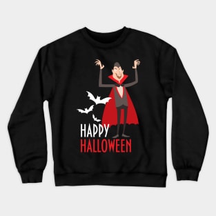 Vampire Scary and Spooky Happy Halloween Funny Graphic Crewneck Sweatshirt